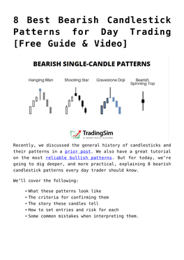 8 Best Bearish Candlestick Patterns for Day Trading [Free Guide & Video]