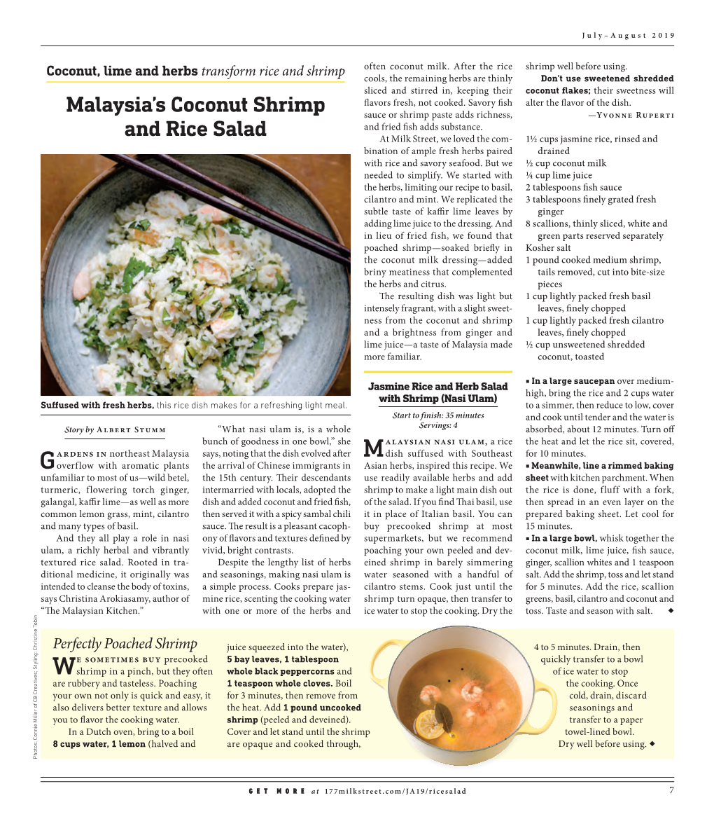Malaysia's Coconut Shrimp and Rice Salad