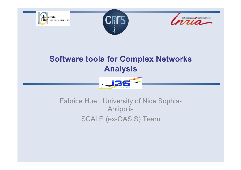 Software Tools for Complex Networks Analysis