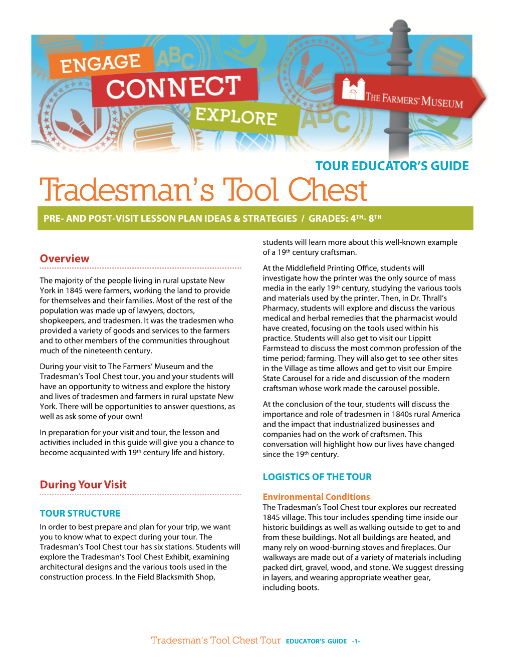 Tradesman's Tool Chest Educator's Guide