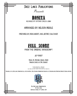 Jazz Lines Publications Presents Bonita Recorded by Antonio Carlos Jobim