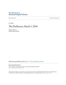 The Parthenon, March 1, 2016