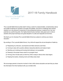 ​2017-18 Family Handbook