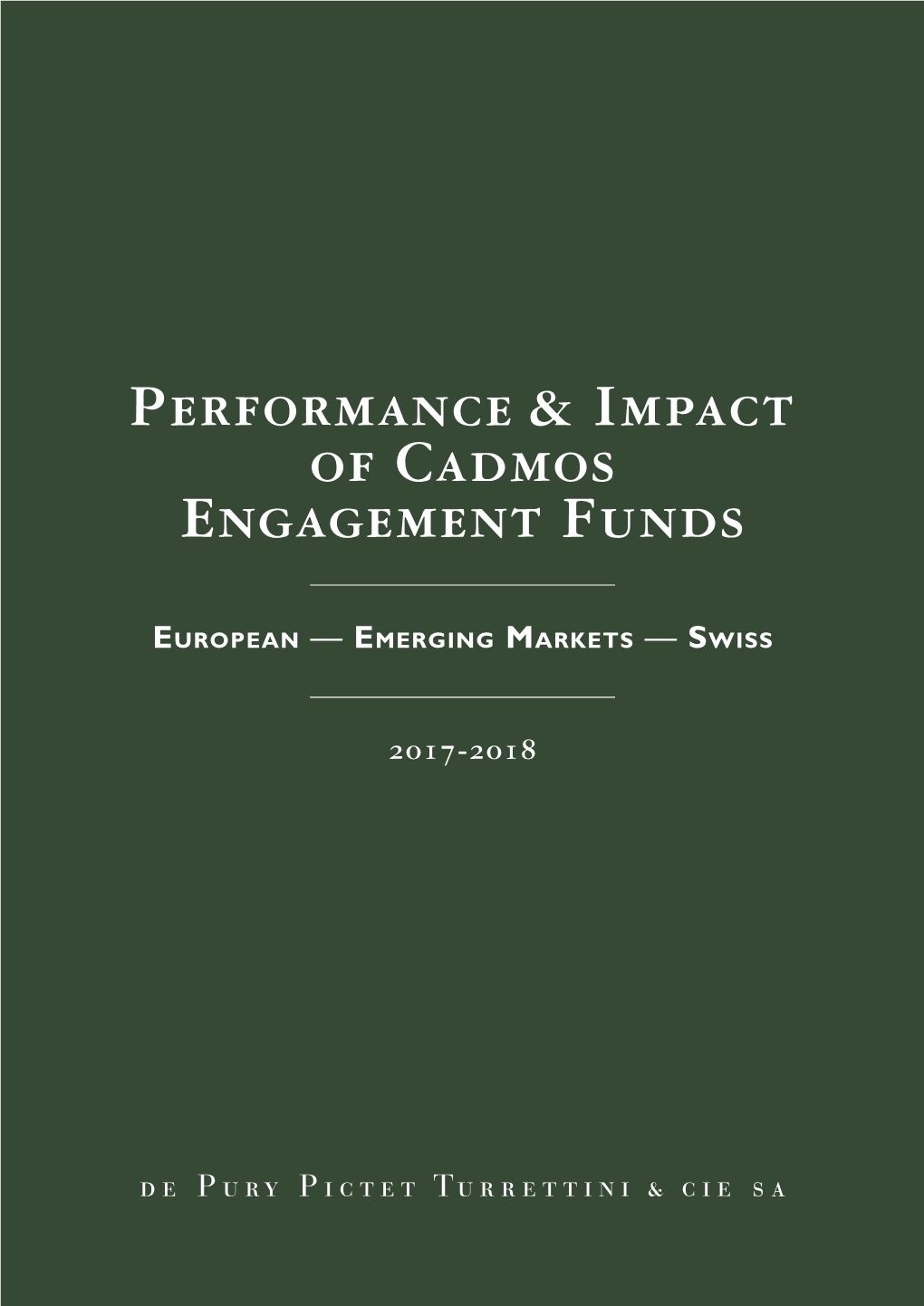 Performance & Impact of Cadmos Engagement Funds