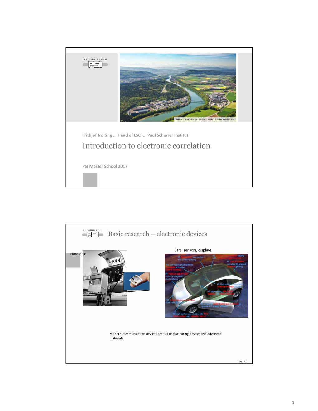 Introduction to Electronic Correlation