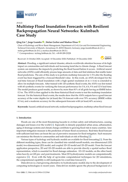 Multistep Flood Inundation Forecasts with Resilient Backpropagation Neural Networks: Kulmbach Case Study