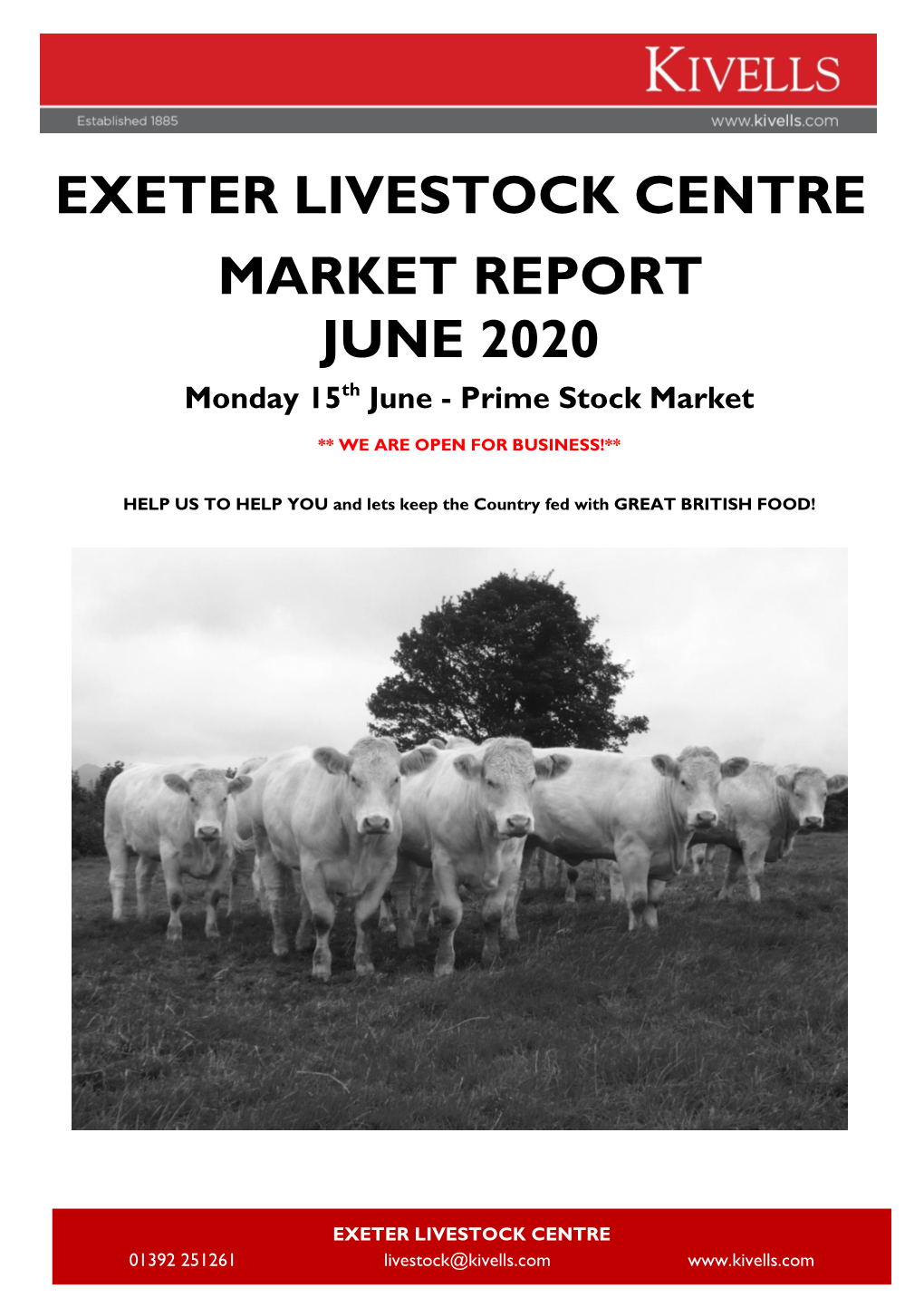 Exeter Livestock Centre Market Report June 2020