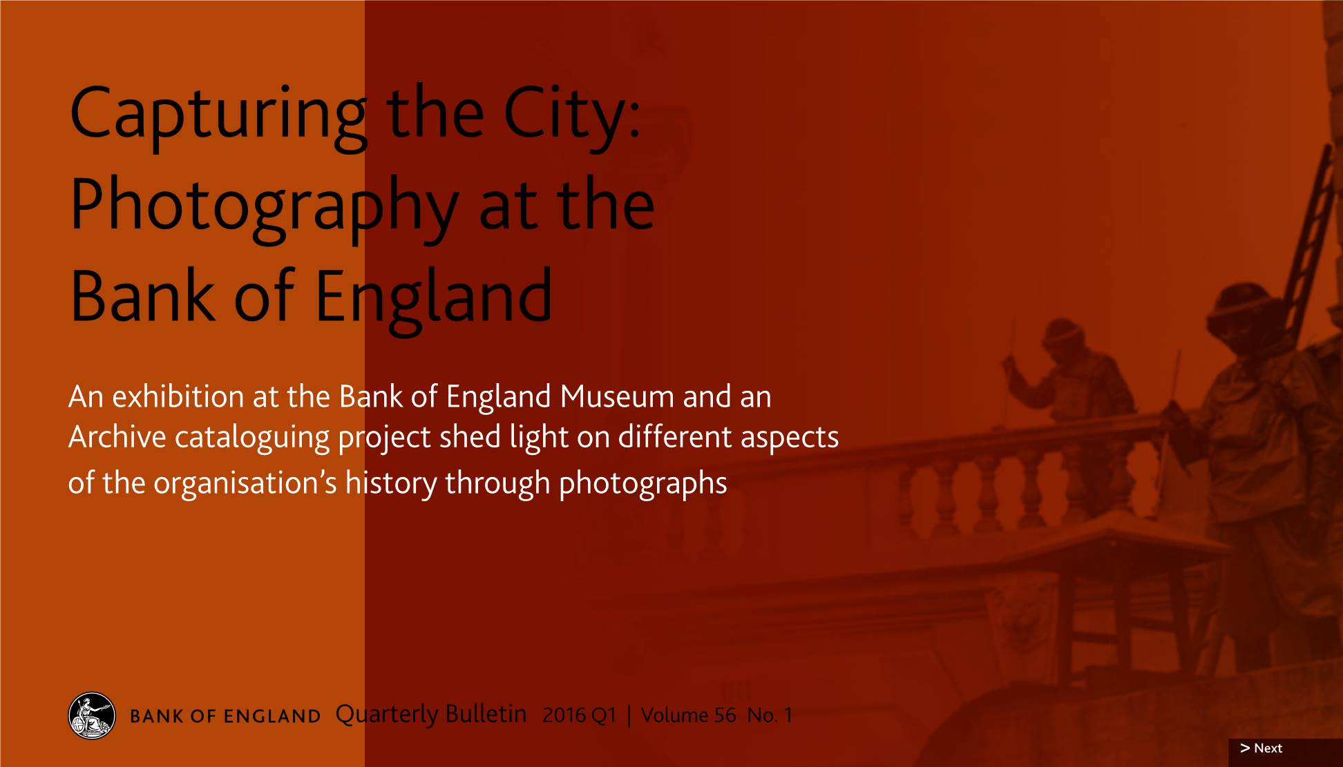 Capturing the City: Photography at the Bank of England