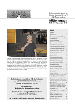 Mitteilungen 53: Zwangsarbeit Und Entschädigung in Deutschland