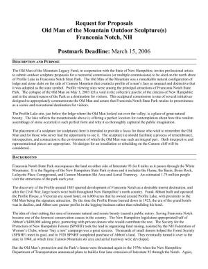 Franconia Notch, NH Postmark Deadline