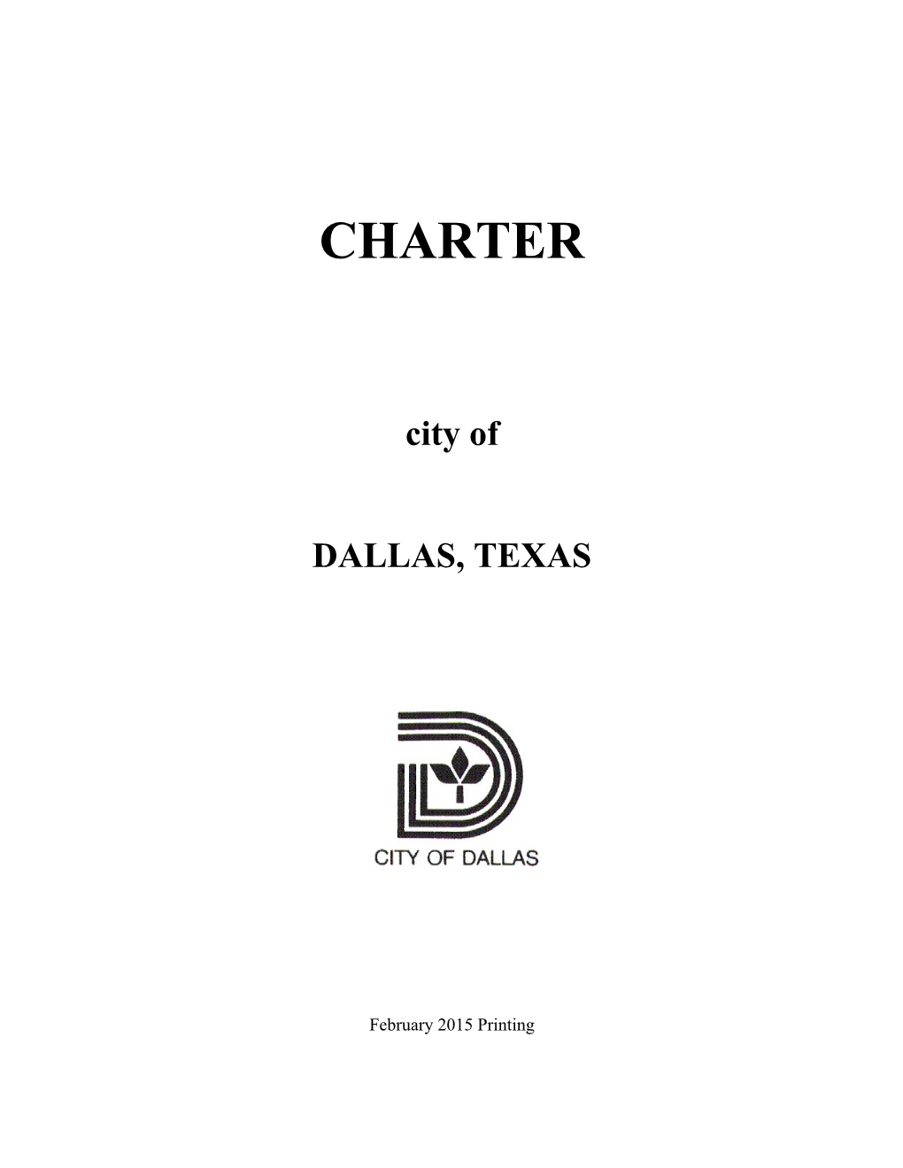 DALLAS CITY CHARTER Ch