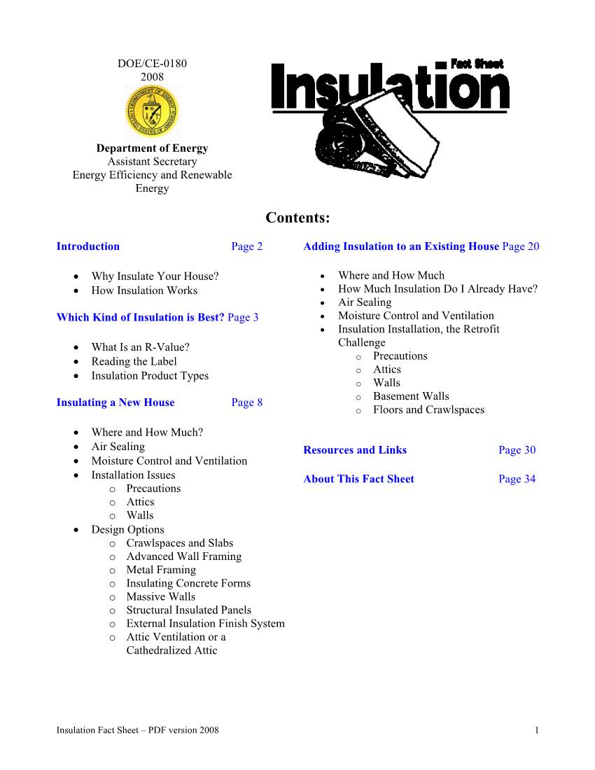 Insulation Fact Sheet.Pdf