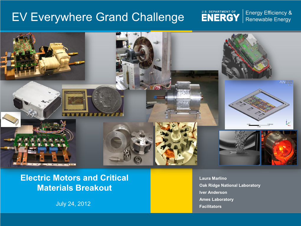 Electric Motors and Critical Materials Breakout