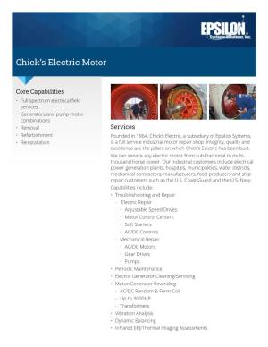 Chick's Electric Motor