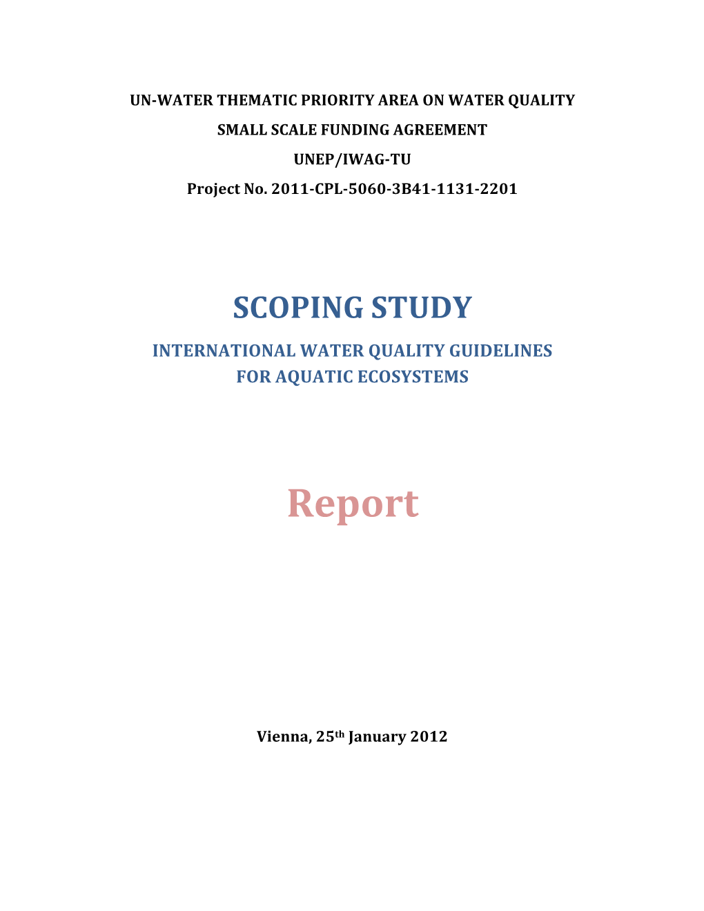 Scoping Study Final Report