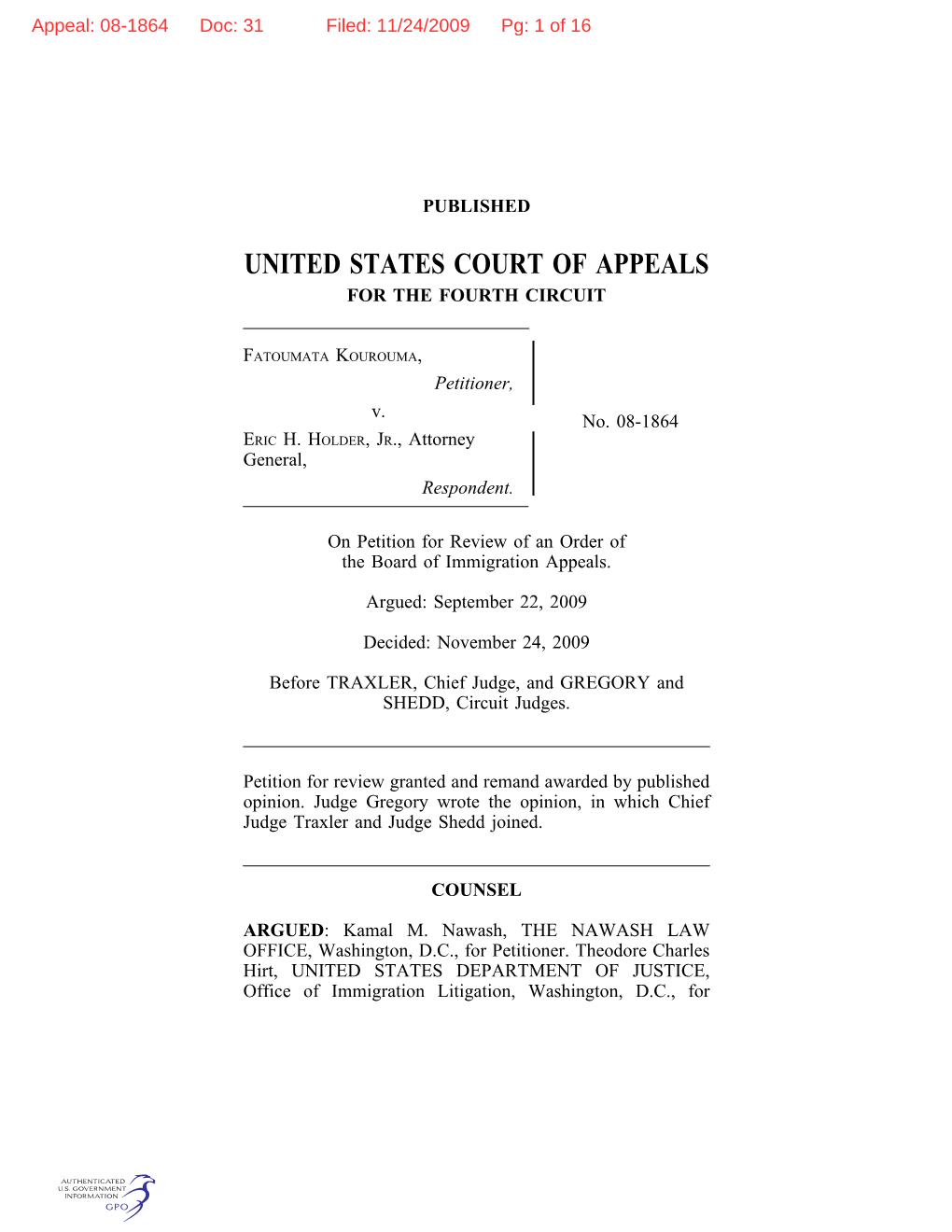 United States Court of Appeals for the Fourth Circuit