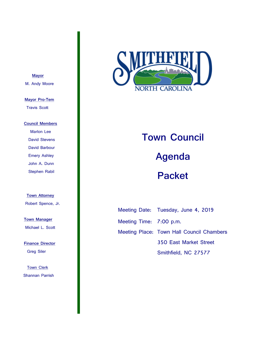 Town Council Agenda Packet