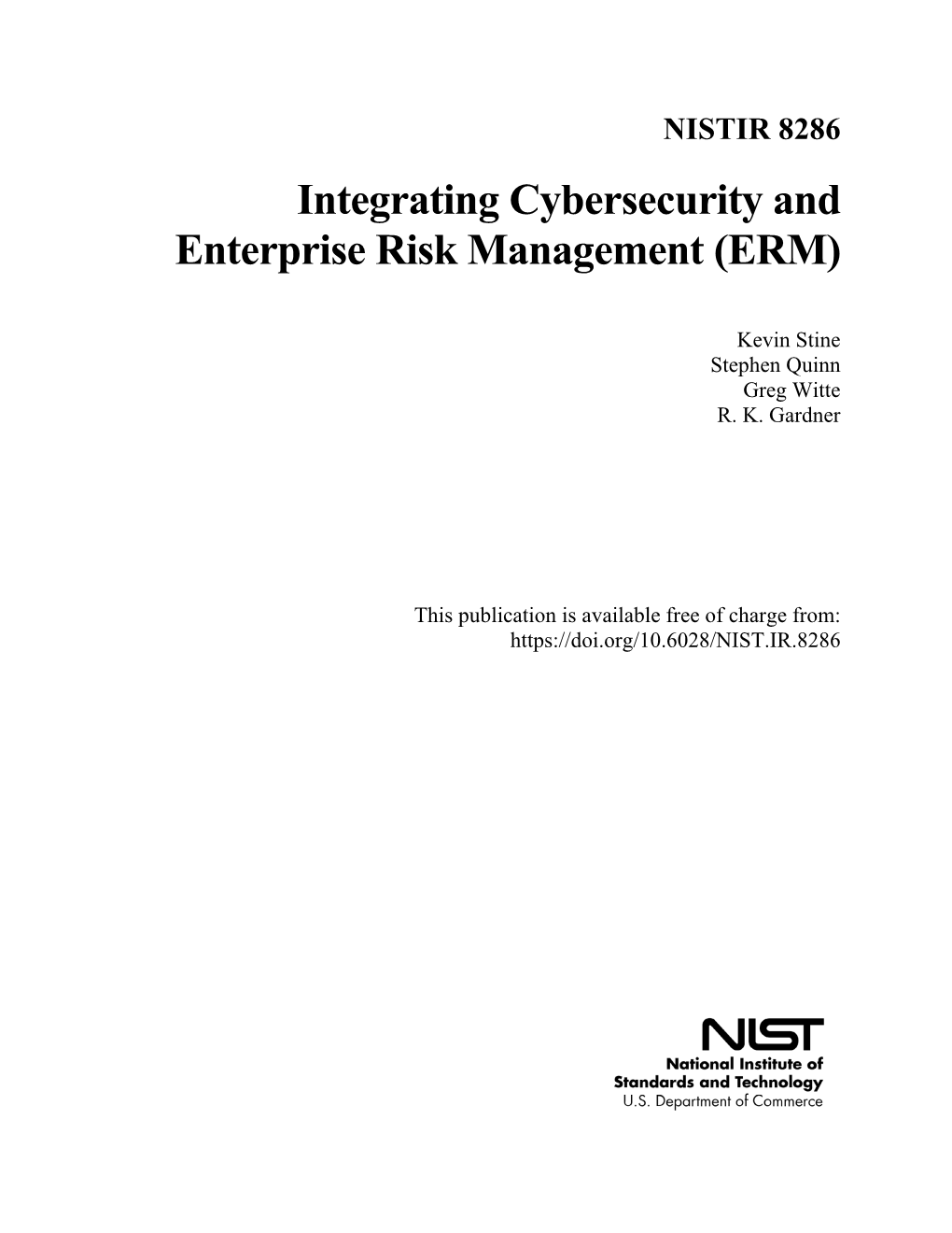 Integrating Cybersecurity and Enterprise Risk Management (ERM)