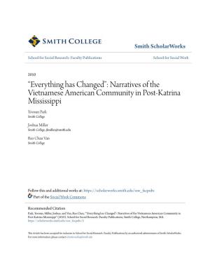 Narratives of the Vietnamese American Community in Post-Katrina Mississippi Yoosun Park Smith College