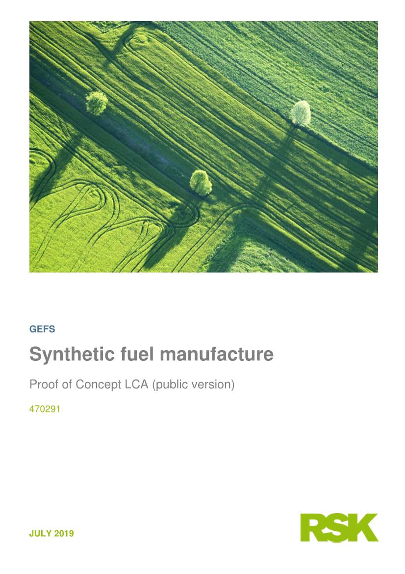 Synthetic Fuel Manufacture
