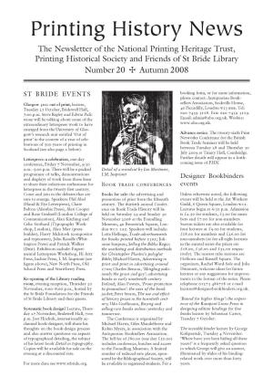 Printing History News 20
