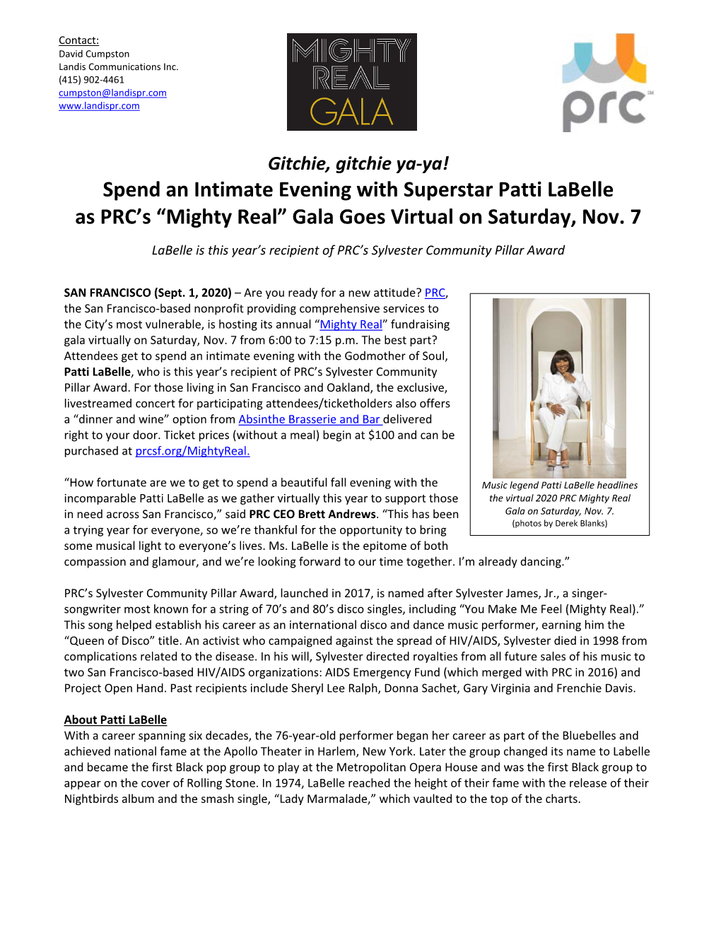 Mighty Real” Gala Goes Virtual on Saturday, Nov