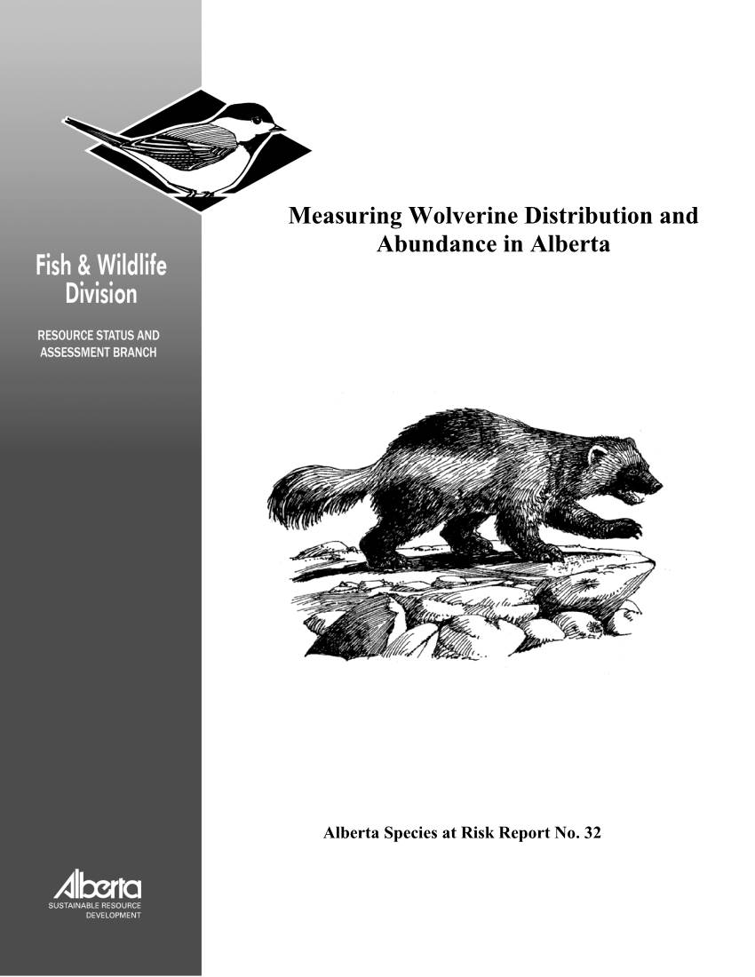 Measuring Wolverine Distribution and Abundance in Alberta