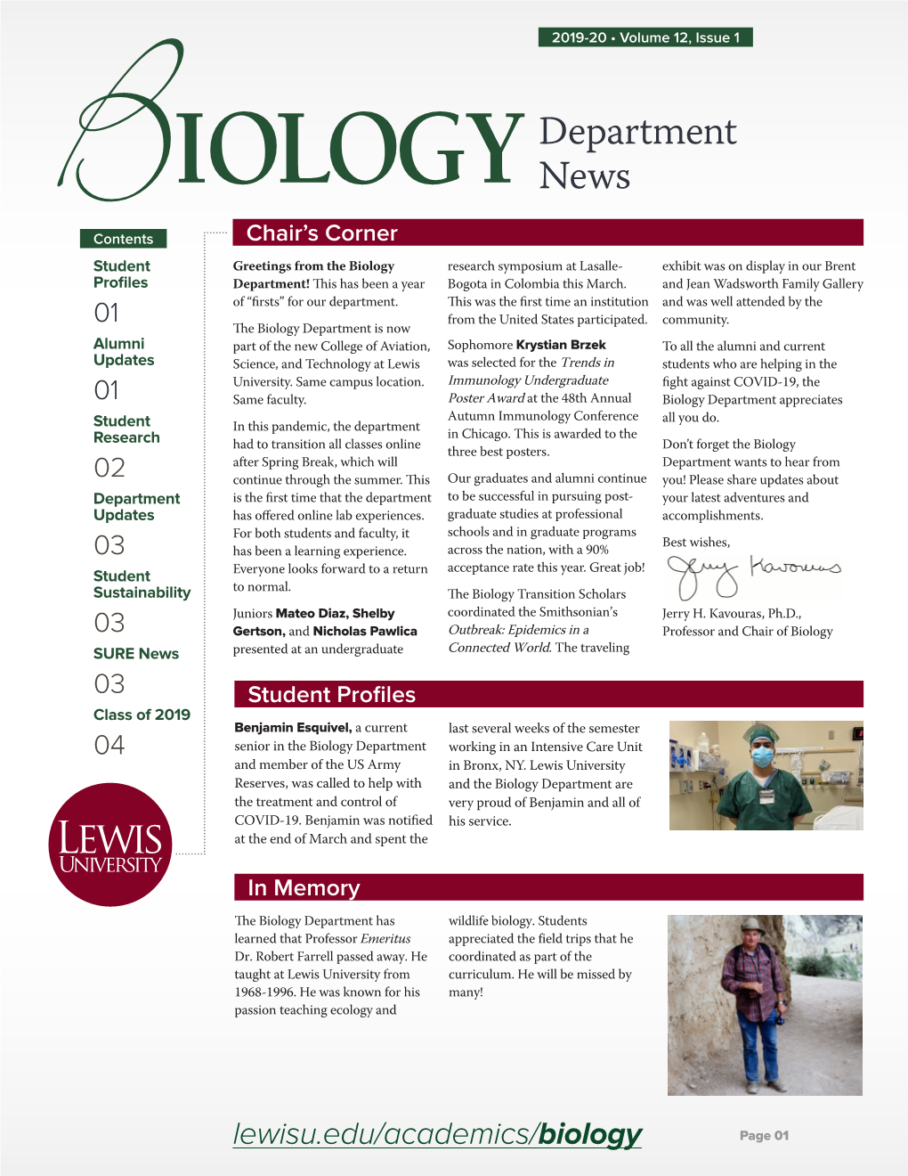 Biology Department News