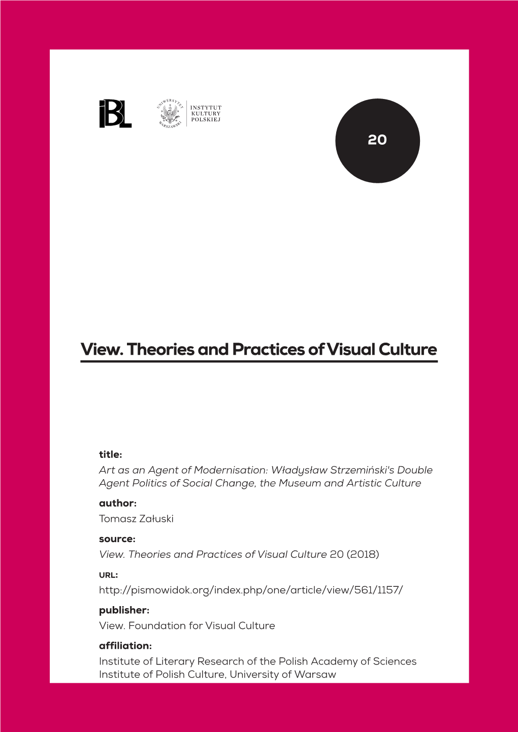 View.Theoriesandpracticesofvisualculture