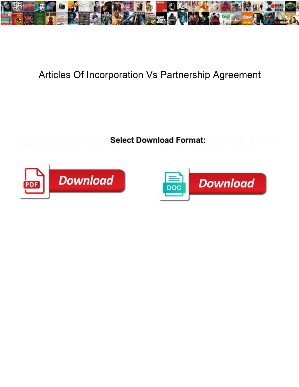 Articles of Incorporation Vs Partnership Agreement