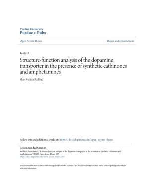 Structure-Function Analysis of the Dopamine Transporter in the Presence of Synthetic Cathinones and Amphetamines Shari Melissa Radford