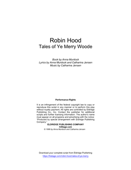 Robin Hood Tales of Ye Merry Woode