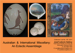 Australian & International Miscellany: an Eclectic Assemblage