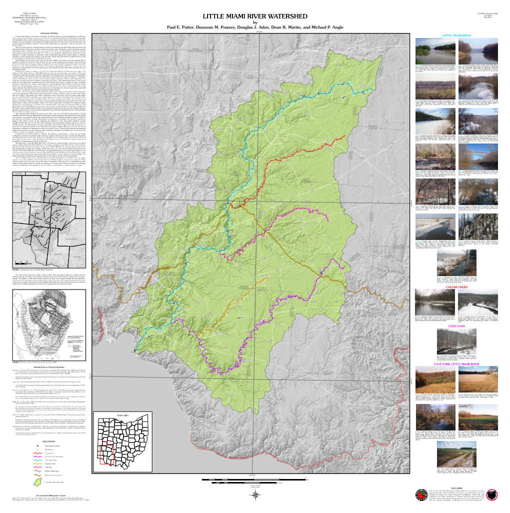 LITTLE MIAMI RIVER WATERSHED Map MG-6 Mary Mertz - Director DIVISION of GEOLOGICAL SURVEY Michael P