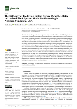 The Difficulty of Predicting Eastern Spruce Dwarf Mistletoe In