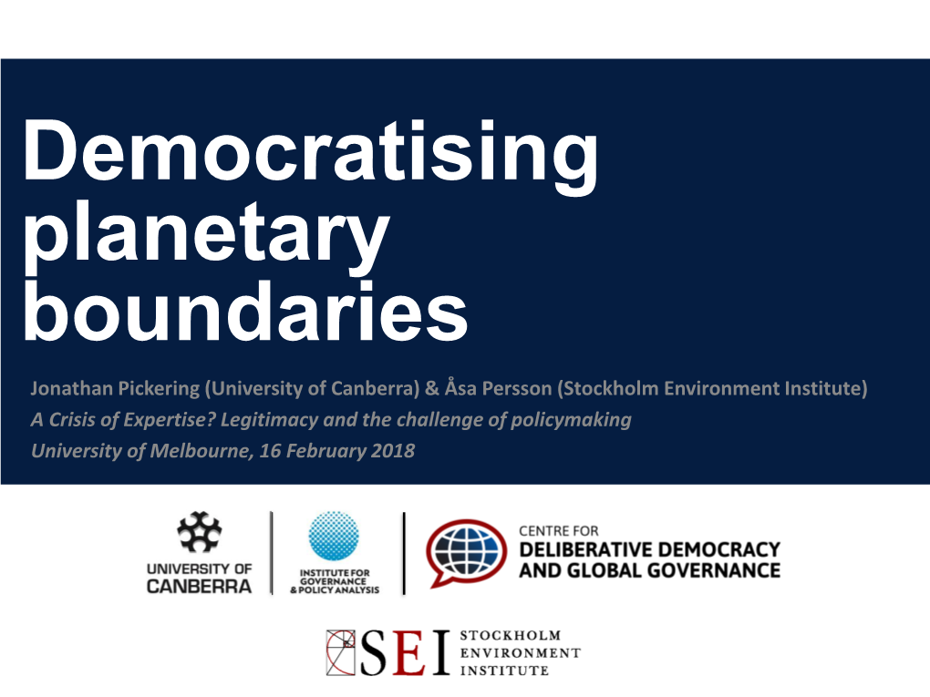 Democratising Planetary Boundaries