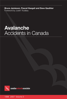 Avalanche Accidents in Canada Volume 5 1996-2007