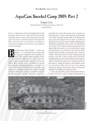 Aquacam Snorkel Camp 2009: Part 2 Casper Cox 1200 B