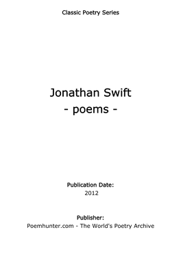 Jonathan Swift - Poems