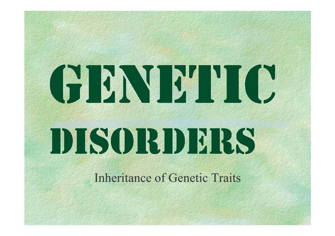 Genetic Generality