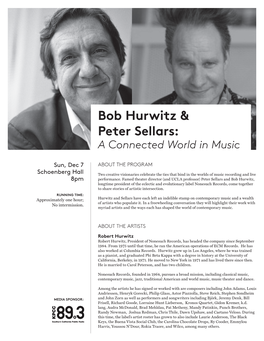 Bob Hurwitz & Peter Sellars