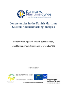 Competencies in the Danish Maritime Cluster: a Benchmarking-Analysis