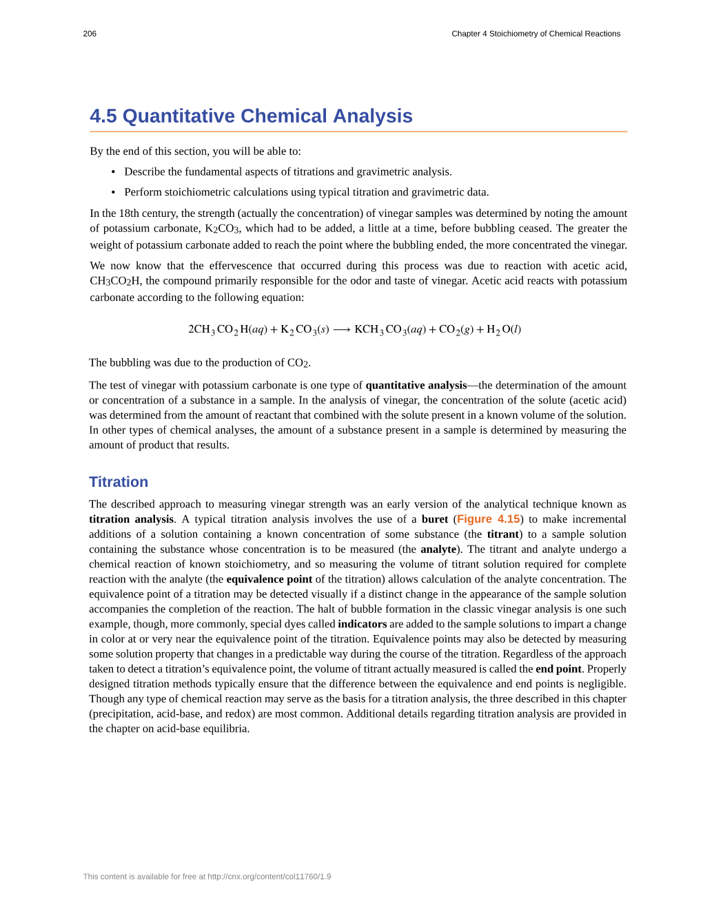 4.5 Quantitative Chemical Analysis