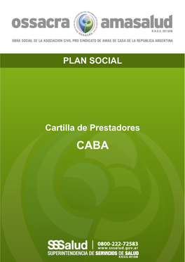 PLAN SOCIAL Cartilla De Prestadores