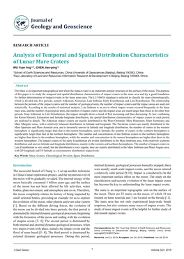 Analysis of Temporal and Spatial Distribution Characteristics of Lunar