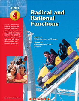 Radical Expressions and Triangles About Radical and Chapter 12 Rational Functions