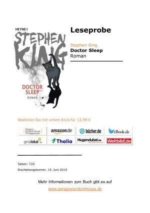 Stephen King Doctor Sleep Roman