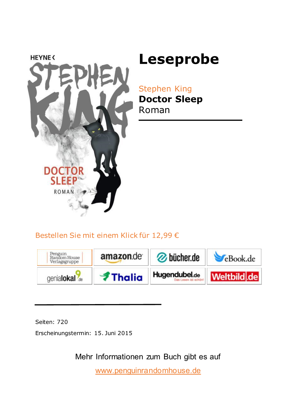 Stephen King Doctor Sleep Roman