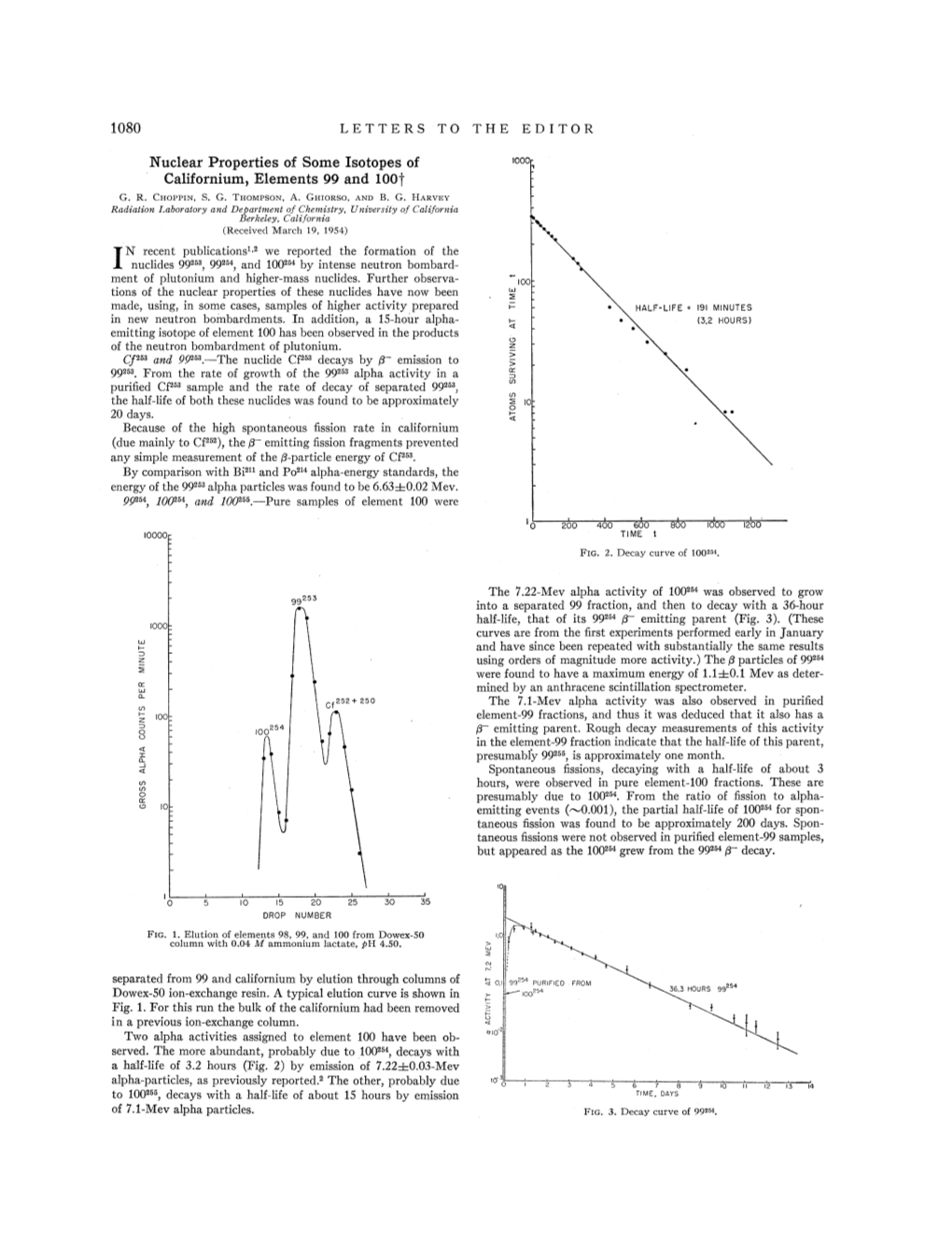 Nuclear Properties of Some Isotopes of Californium, Elements 99 And