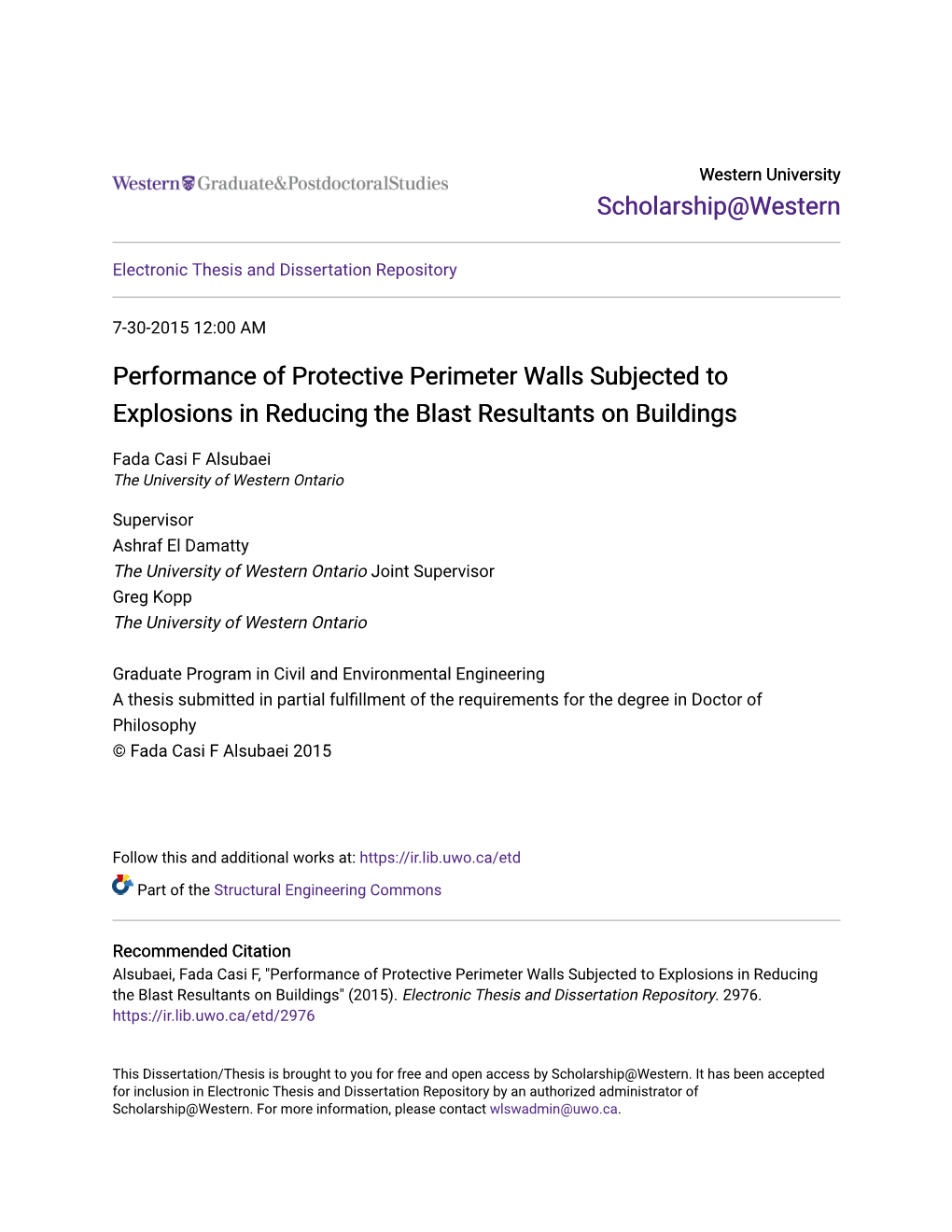 Performance of Protective Perimeter Walls Subjected to Explosions in Reducing the Blast Resultants on Buildings